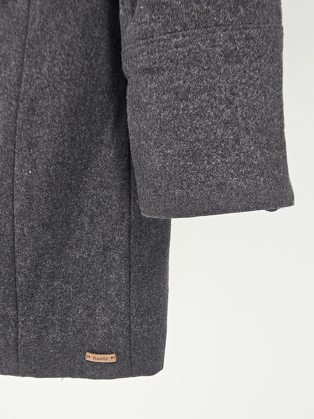 Roots Women's Grey Wool Blend Winter Coat Jacket Medium - Picture 9 of 13